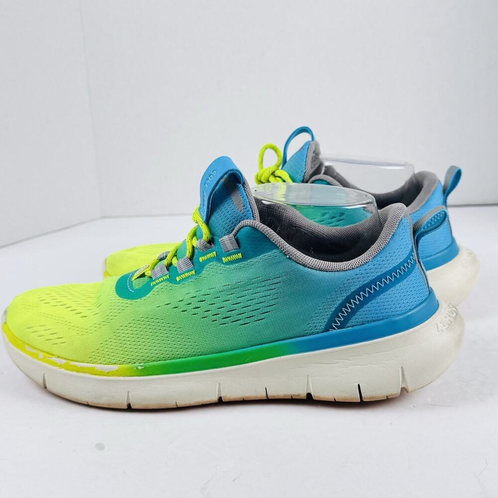 Cole Haan Zero Grand 212850 Journey Blue Yellow Synthetic Shoes Women 8.5M US/39